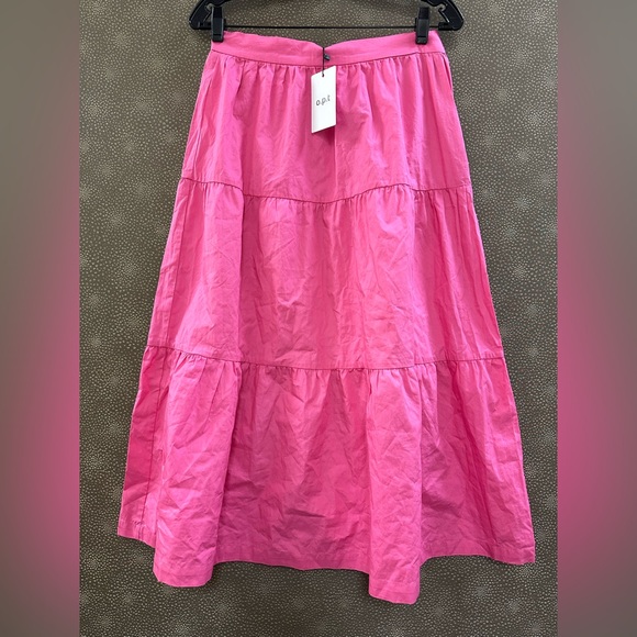🔥NEW Anthropologies O.P.T Pink Halter Neck Cropped Top & Ruffle Midi Skirt Set - Picture 3 of 10